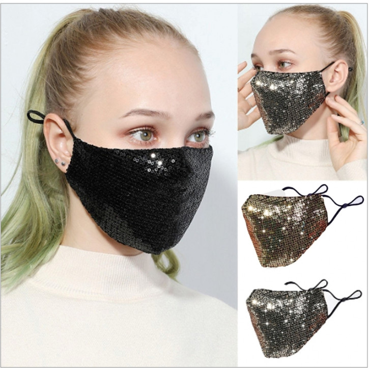 Glamour Face Mask with Sequins