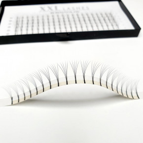 120 ultra-light 5D Flare Lashes - knot-free - diameters 0.07mm, 0.12mm and 0.15mm in C- or D-Curl