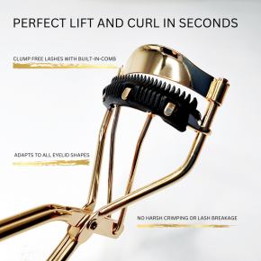 Eyelash Curler with Built-In Comb